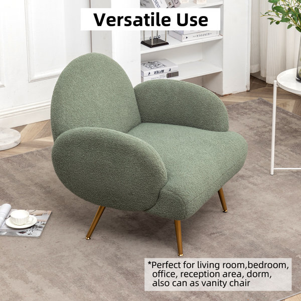 Mercer41 Eleese Modern Upholstered Armchair, Velvet Armchair Leisure